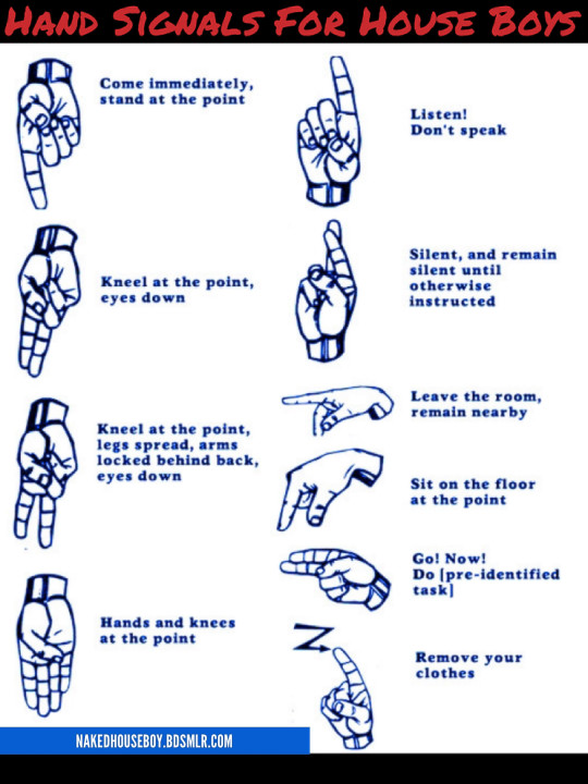 Hand Signals For House Boys